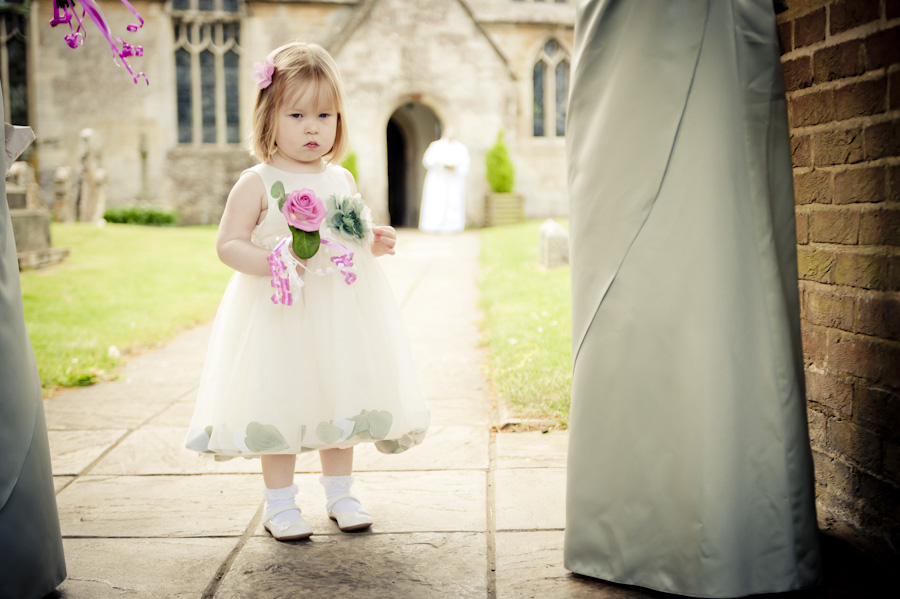 Eastington Church cute bridesmaid