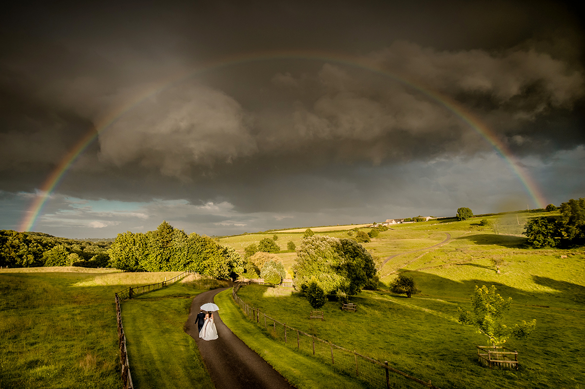 Stunning view at Kingscote Barn wedding venue in Gloucestershire